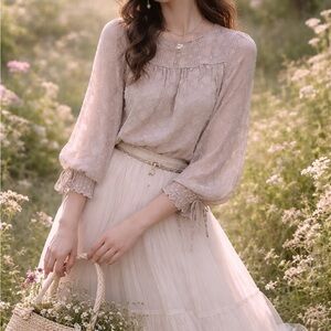 Blouse- Soft Mythic Whimsygoth,  | Etherweave | Romantic Fairycore